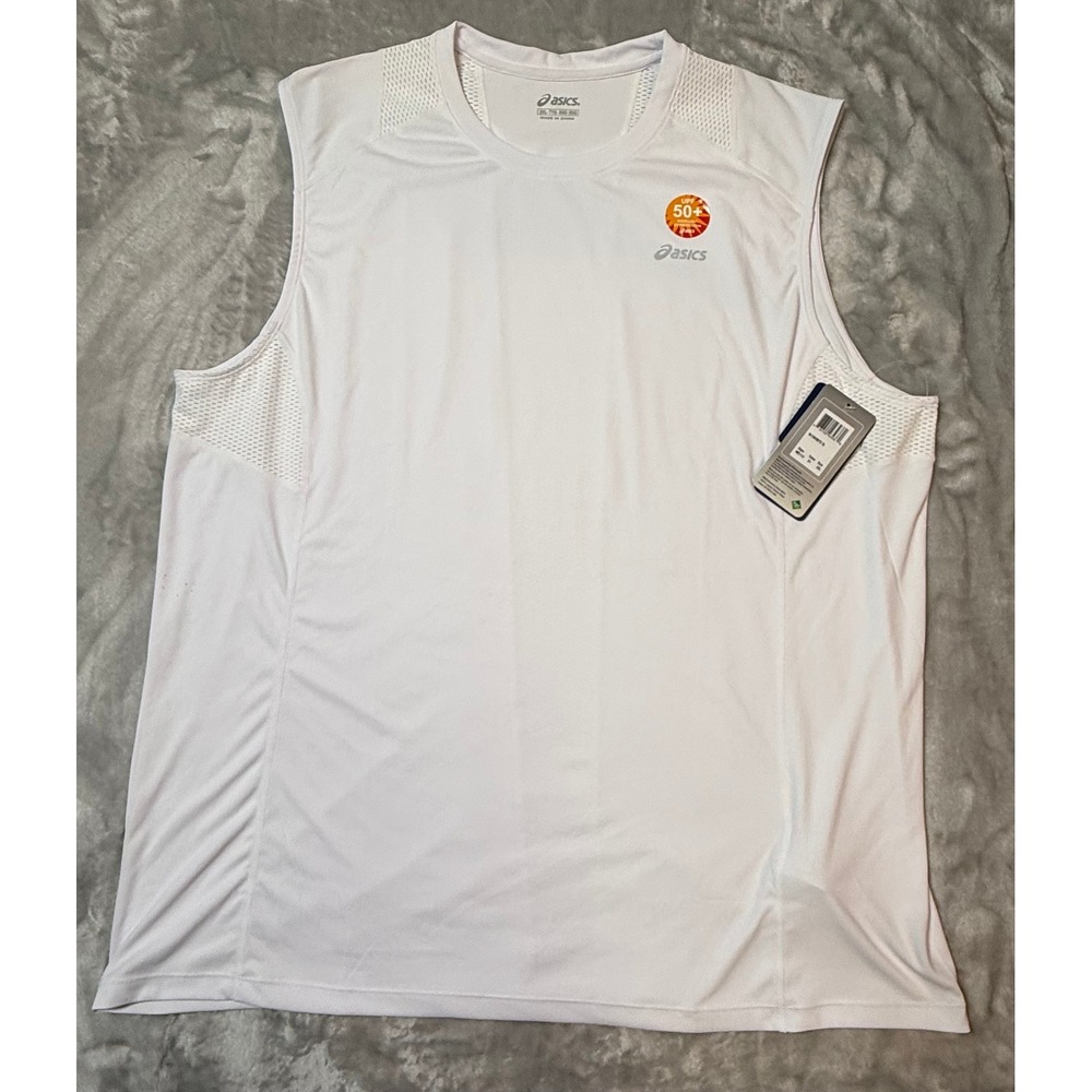 NEW Asics Mens UPF 50+ Sleeveless Tank Top 2XL Moisture Wicking Techwear Y2K